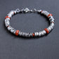 men's sterling silver bead bracelet