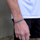 6mm Silver and Turquoise Rondelle Bead Bracelet