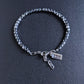 men's adjustable 4mm bead bracelet