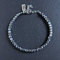 Titanium finish cube bead bracelet