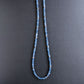 blue aquamarine square bead necklace