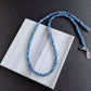 4mm light blue natural gemstone bead necklace