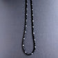 Black Spinel Faceted Cube Bead Necklace, 4mm