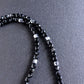 Black Spinel Faceted Cube Bead Necklace, 4mm