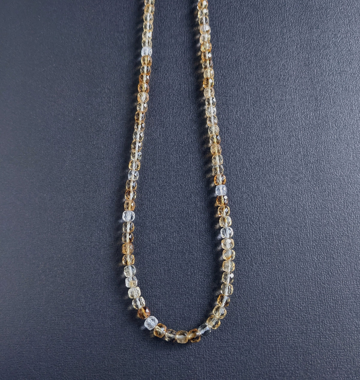 men's 4mm citrine bead necklace