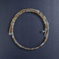 men's golden citrine square bead necklace