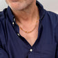 men's citrine faceted cube bead gemstone necklace