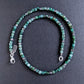men's green emerald bead necklace