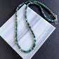 men's natural emerald bead necklace, 4mm