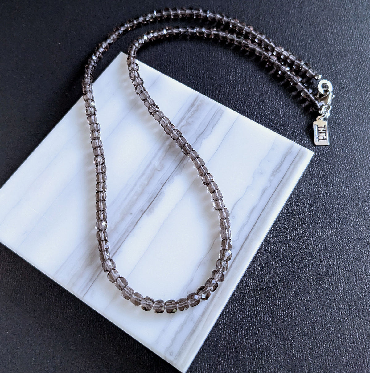natural ice obsidian beaded necklace for men