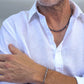 men's purple blue bead necklace