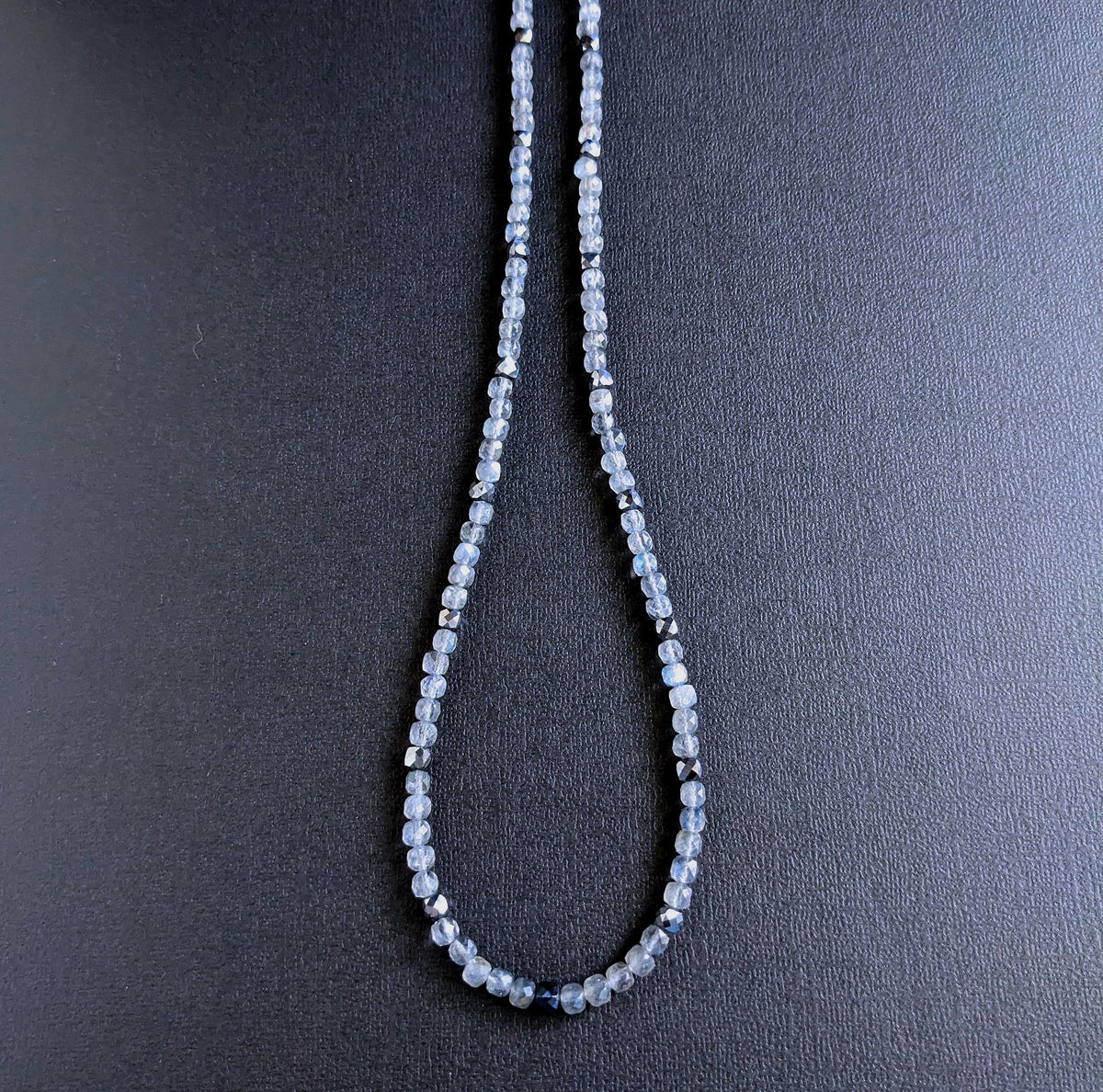 4mm labradorite and terahertz bead necklace