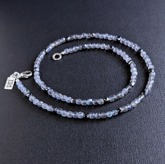 men's 4mm labradorite bead necklace