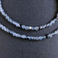 micro faceted labradorite cube bead necklace