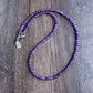 men's minimalist amethyst bead necklace