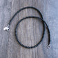 4mm Matte Black Onyx Bead Necklace
