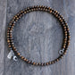 men's bronzite gemstone bead necklace