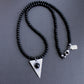 men's 4mm black onyx bead necklace