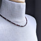 men's 4mm red garnet bead necklace