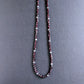 men's red garnet bead necklace