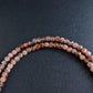 faceted sunstone cube bead necklace