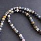 men's 6mm dendritic opal bead necklace