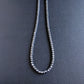 men's silver faceted cube bead necklace