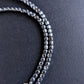 4mm faceted titanium plated hematite bead necklace