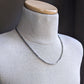 men's faceted silver cube bead necklace