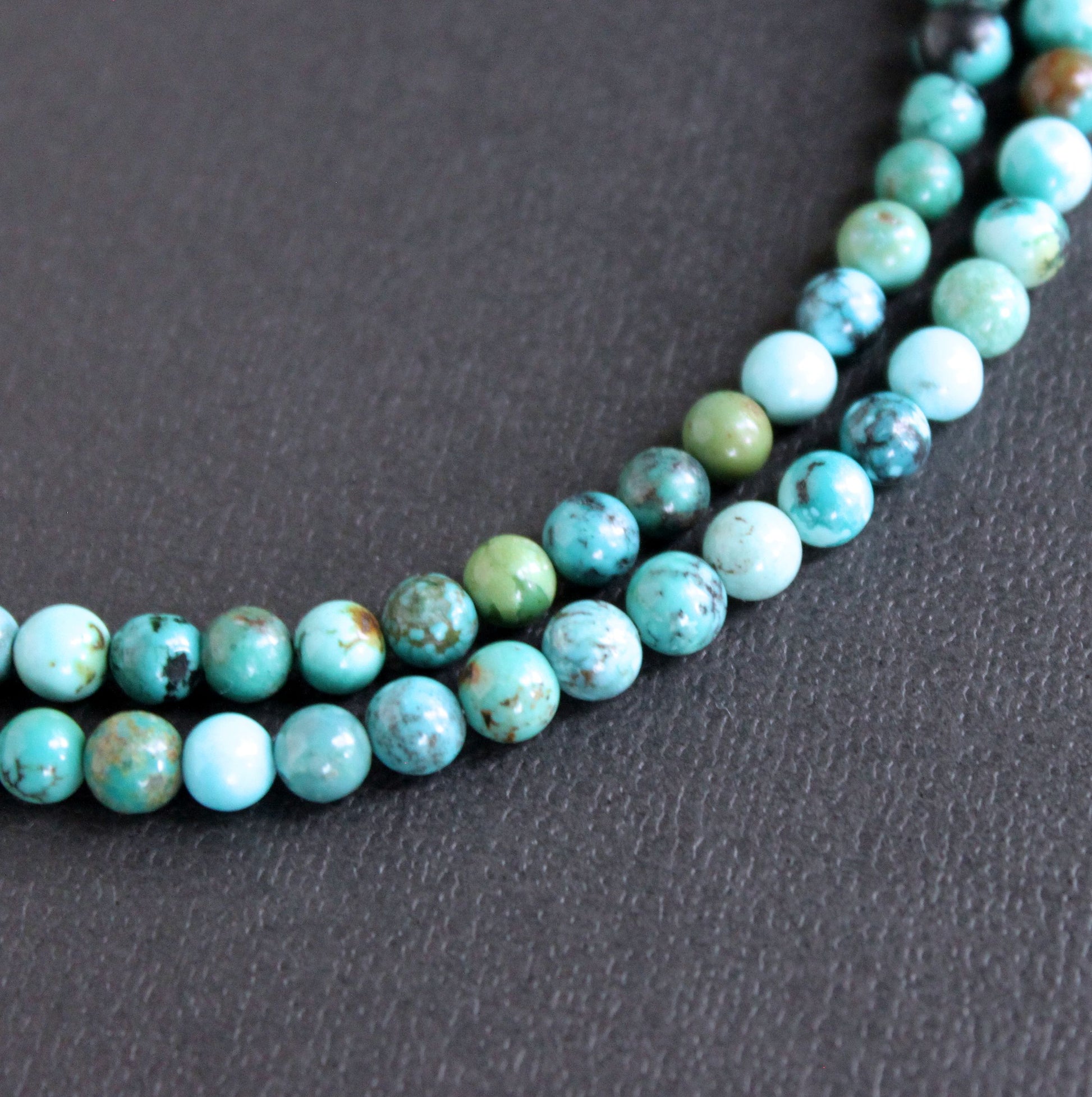 5mm blue genuine turquoise necklace