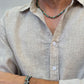 men's 4mm genuine turquoise bead necklace