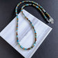 genuine turquoise bead necklace for men