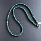 men's rondelle turquoise bead necklace