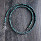 men's green blue turquoise bead necklace