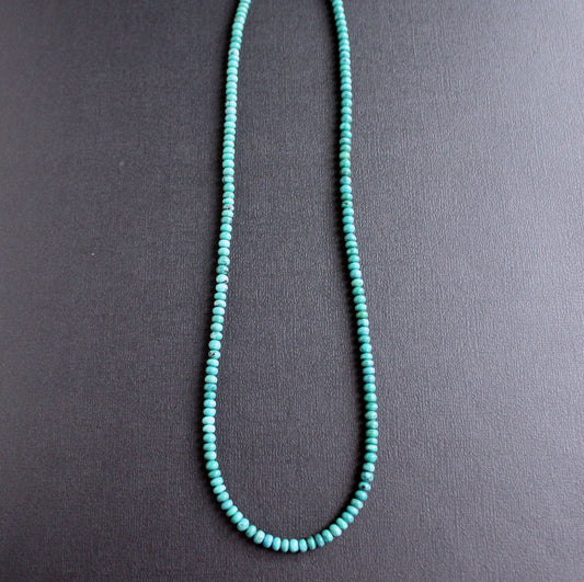 men's turquoise rondelle bead necklace