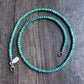 Men's genuine turquoise beaded necklace