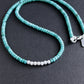 turquoise silver stardust bead necklace