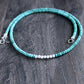 4mm rondelle turquoise bead necklace