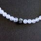 White Agate Eagle Eye Bead Necklace