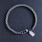 men's 4mm sterling silver chain bracelet