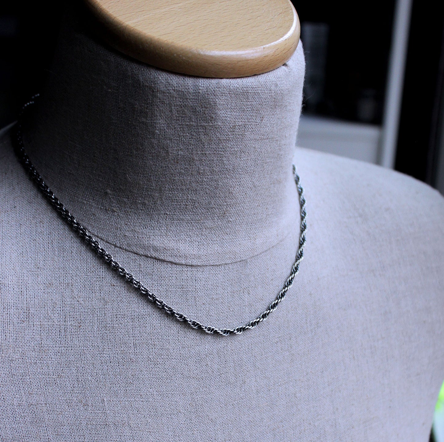 3.5mm Spiral Rope Chain Necklace