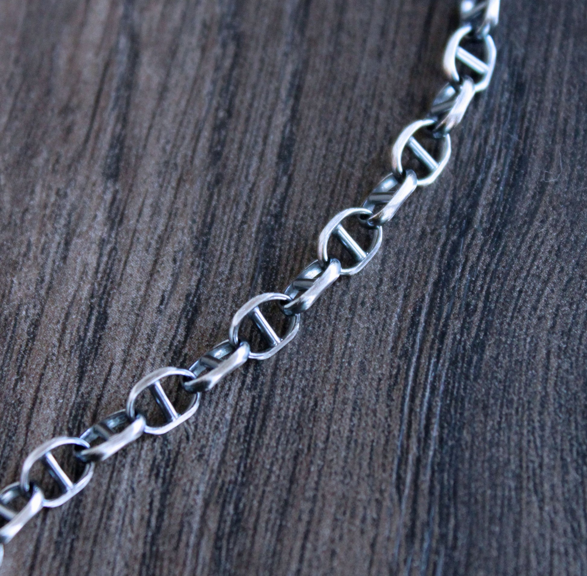 men's bevel link chain necklace