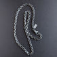 men's sterling silver bevel edge chain necklace