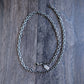 men's oxidized sterling silver 5mm cable chain necklace