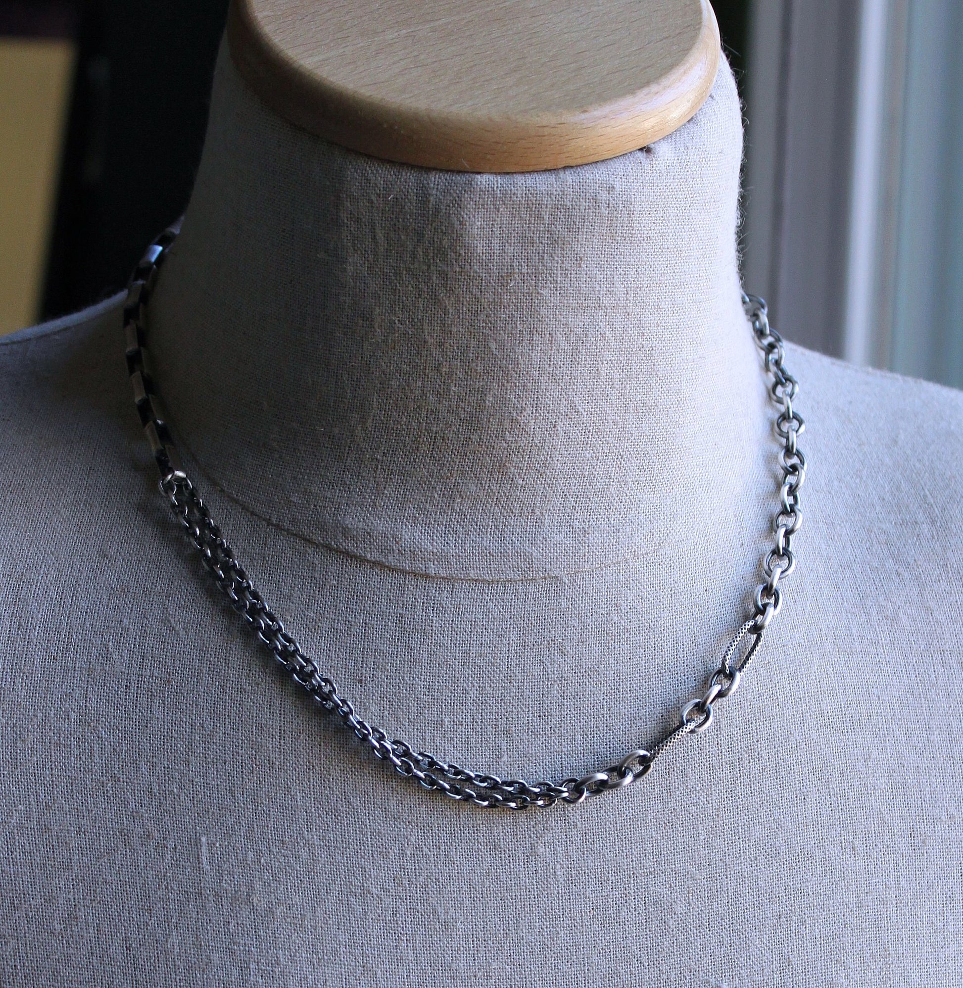 men's heavy silver chain necklace
