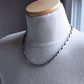 men's mixed chain necklace, box figaro cable
