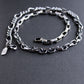 Men's thick sterling silver chain necklace