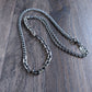 men's sterling silver mixed chain necklace