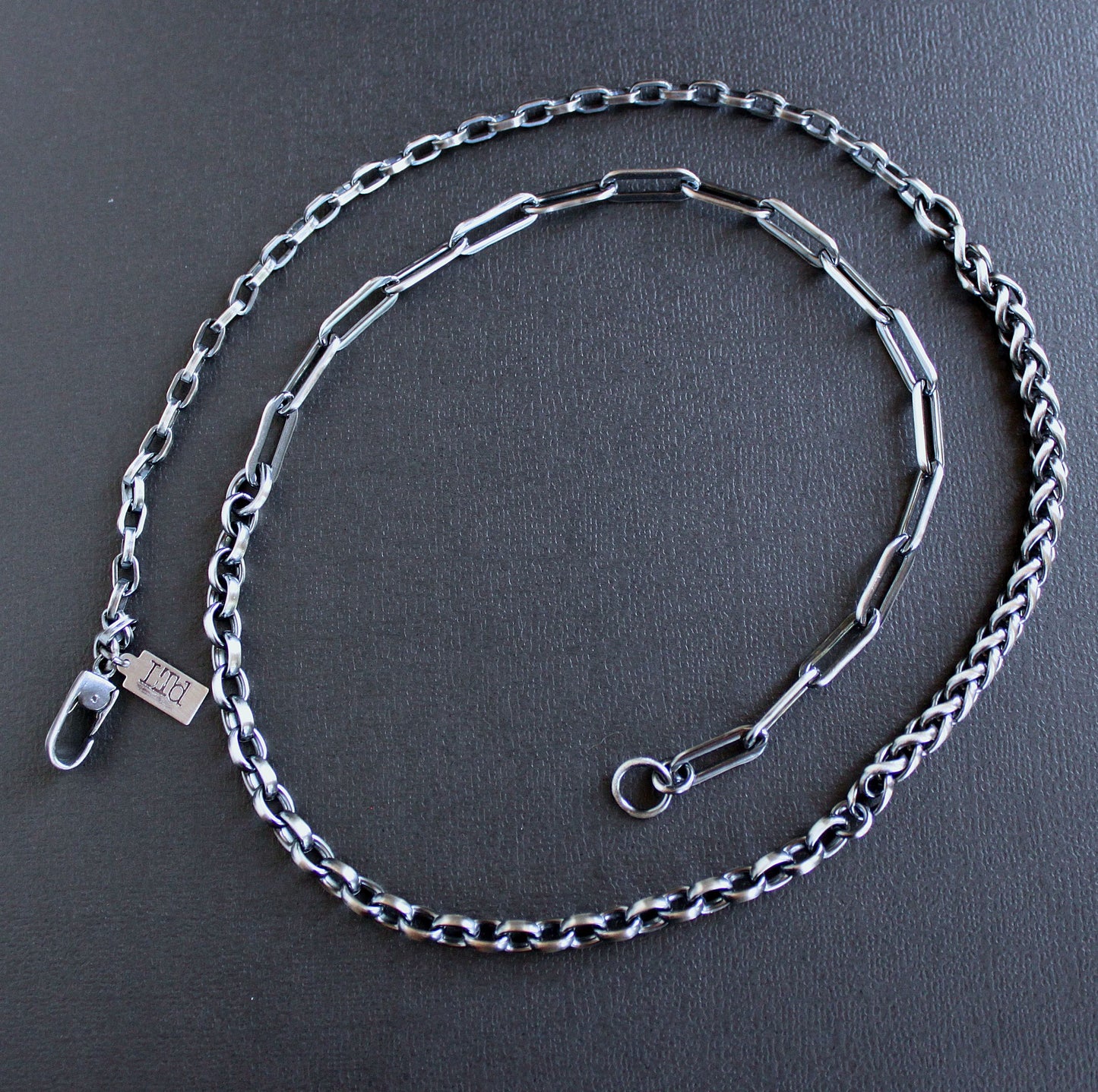 Mixed Four Chain Necklace, 26 inches