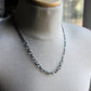 men's rustic silver mixed chain necklace
